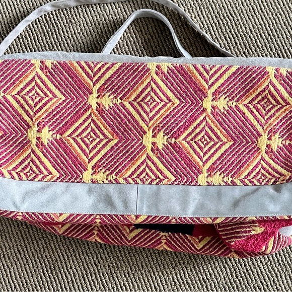 NWOT Free People First Class Suede Embellished Weekender in Primrose Bag - Picture 10 of 12